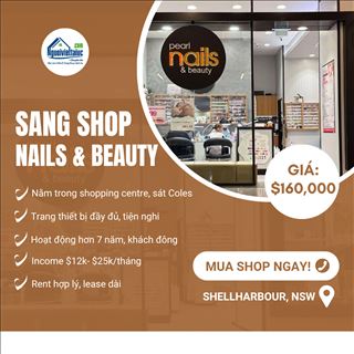 Sang shop nails & beauty lợi nhuận cao vùng Shellharbour, NSW